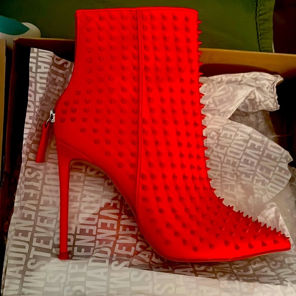 Steve Madden Shoes - Steve Madden Vapor Red Heeled Booties